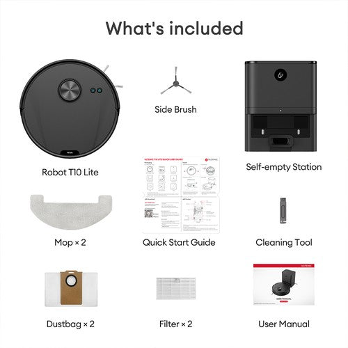 Ultenic T10 Lite Robot Vacuum Cleaner with LiDAR Navigation, 4500Pa Ultenic T10 Lite Robot Vacuum Cleaner with LiDAR Navigation, 4500Pa